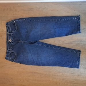 Style & Co Faux Diamond/Studding Detail Blue Jean Capri's. Size 10
